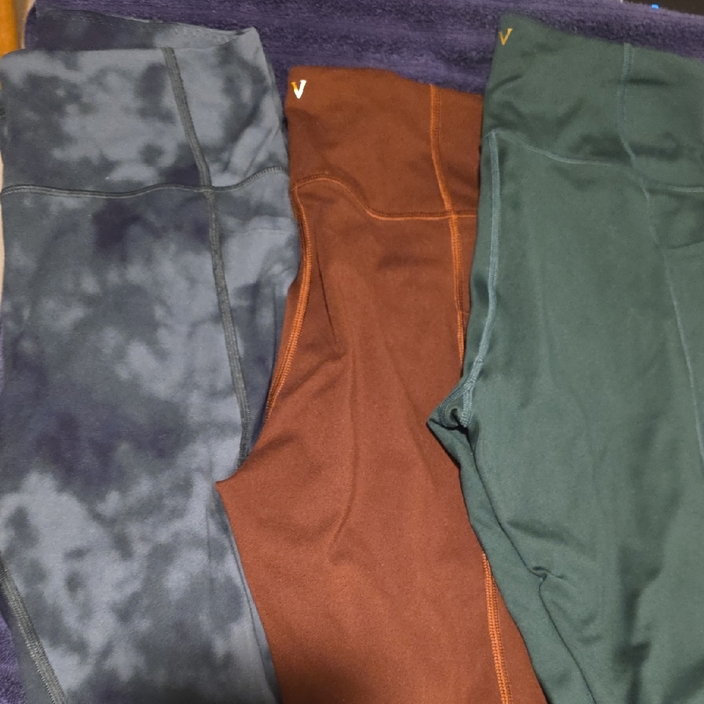Victoria's Secret womens' Leggings Trio - Marble green, Brown, Green $20 for all